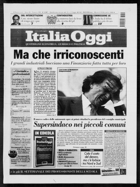 Italia oggi : quotidiano di economia finanza e politica